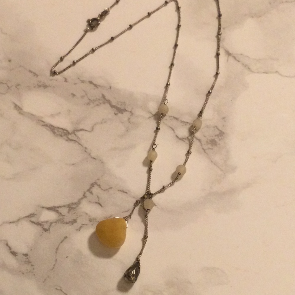 NWOT VTG Anthro 925 & Amber Necklace